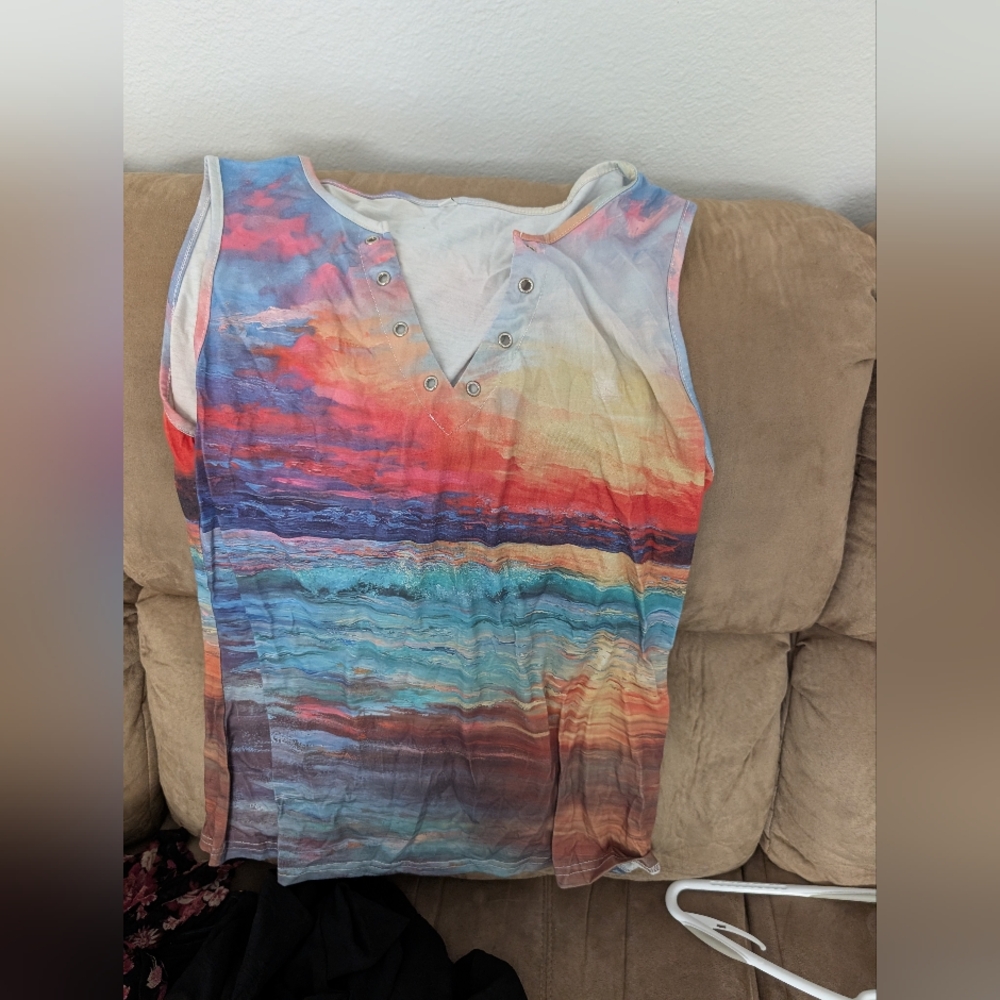 Multicolor Sleeveless Women's Top